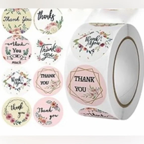 Thank You Stickers Roll 500 COUNT ROLL - RANDOM ROLL - Picture 7 of 11